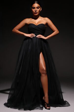 Enchanted Tulle Black Gown – view 2
