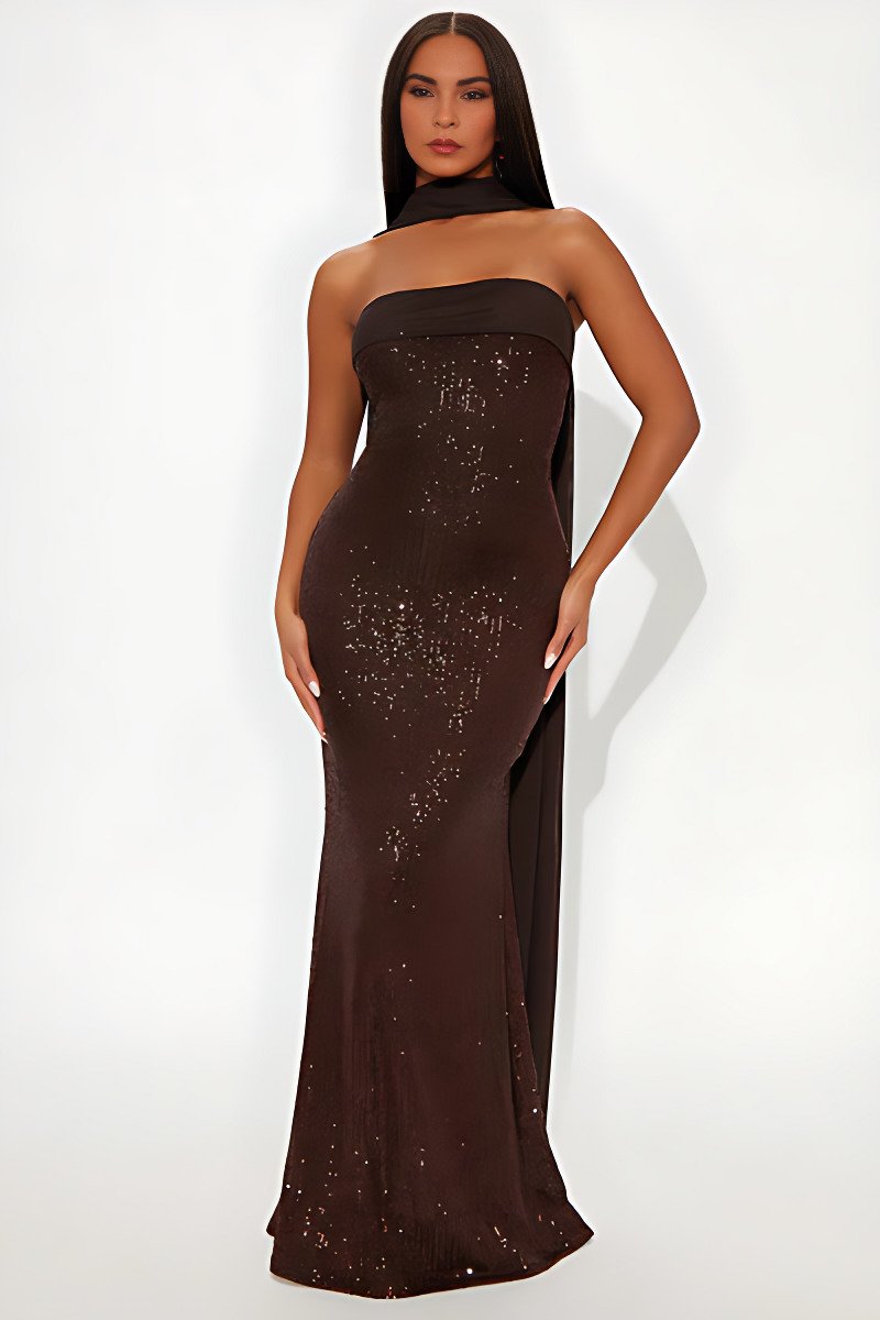 Starlit Muse Chocolate Gown
