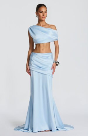 Satin Glacier Blue Sculpt Co-Ord Set – view 2