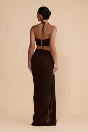 Lunara Mesh Brown Skirt – view 2