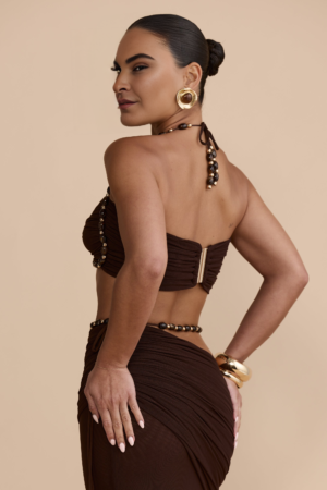Luminous Muse Sweetheart Crop Espresso Brown – view 2