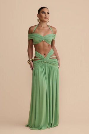 Solara Mesh Sage Skirt – view 2