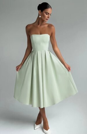 Bee Boe Mint Belle Strapless Midi Dress