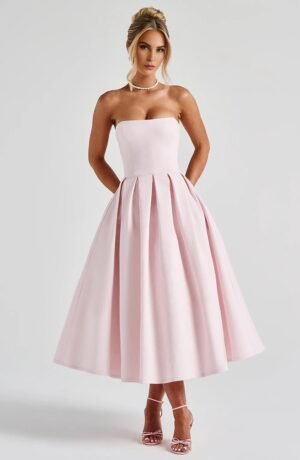 Bee Boe Blush Belle Strapless Midi Dress