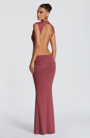 Ave Rose Brown Maxi Dress – view 2