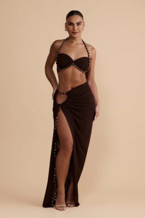 Lunara Mesh Sage Skirt