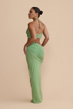 Lunara Mesh Sage Skirt – view 2